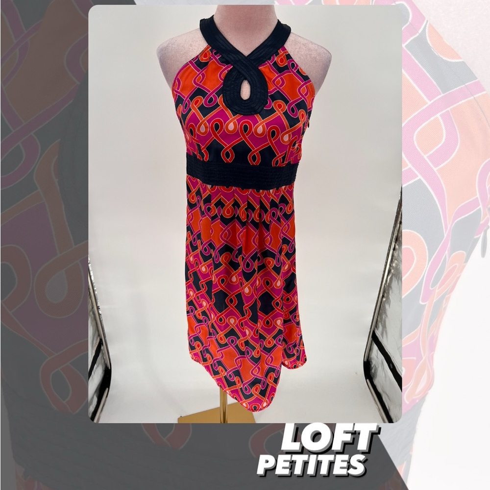 EUC Loft Petites Halter Neck Dress